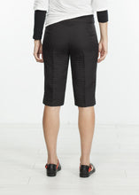 Load image into Gallery viewer, Square Stitch Knee Short in Black
